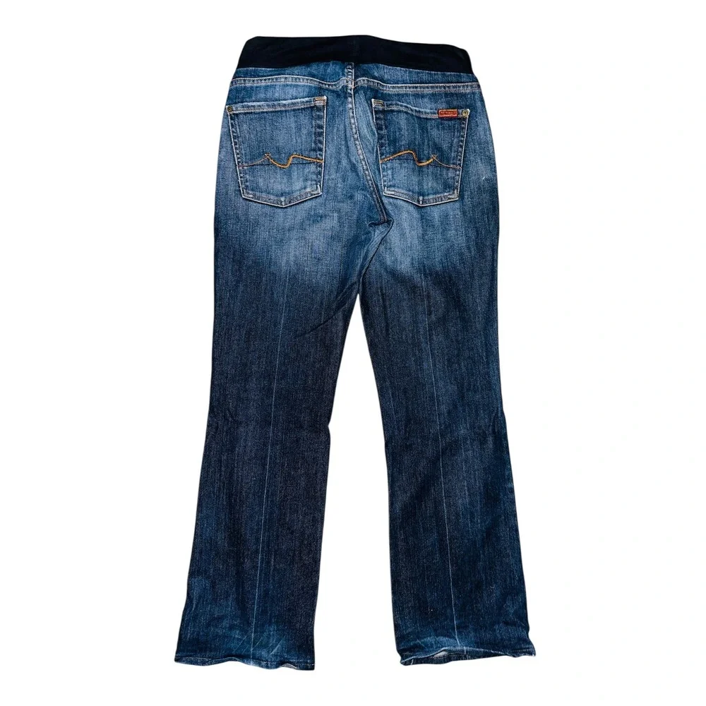 WB6 Pea in Pod‎ 7FAM 7 For All Mankind Maternity Jeans Medium Wash Denim Bootcut